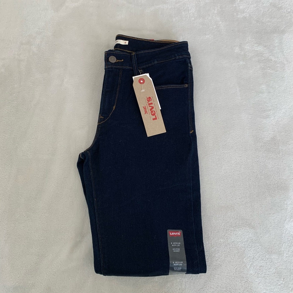 LEVI MID RISE SKINNY JEANS